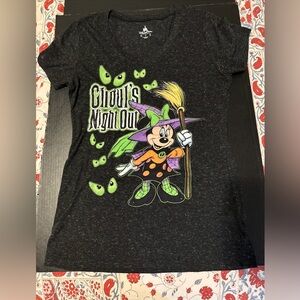 Disney World Parks Minnie Mouse Disney Shirt “Ghoul’s Night Out”  Black Large